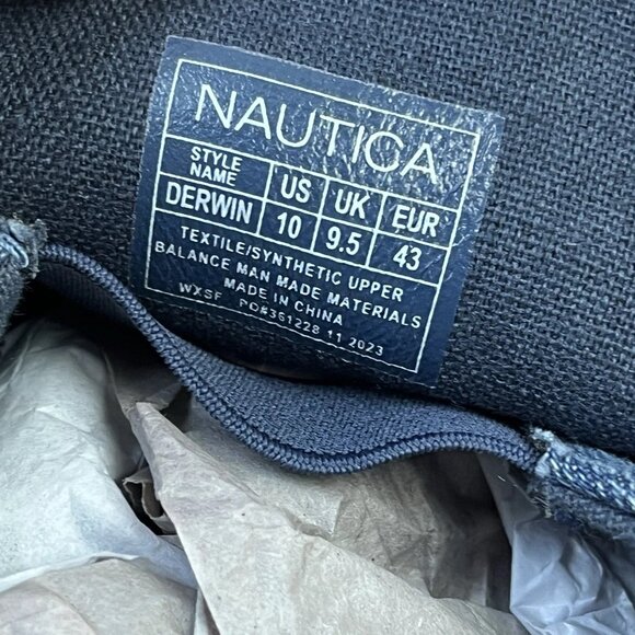 Nautica Men's Derwin Loafers Sneakers Boat Shoes in Blue Denim Size 10 NEW - Picture 10 of 10